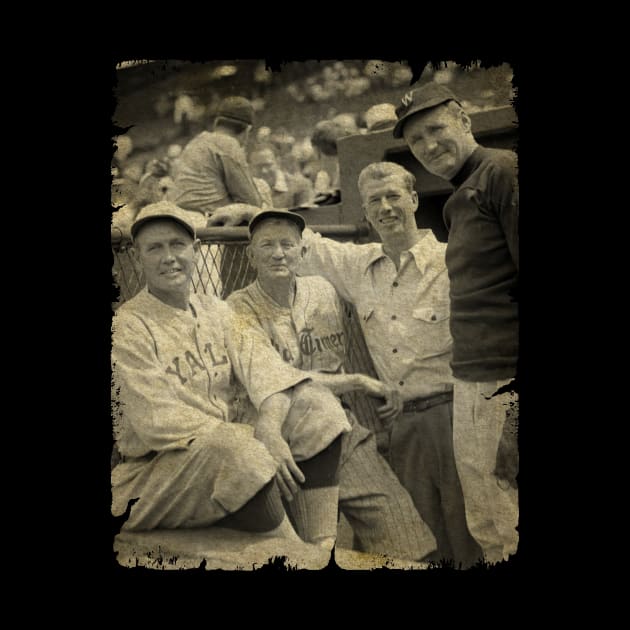 Smoky Joe Wood, Cy Young, Lefty Grove, Walter Johnson at Fenway Park by SOEKAMPTI