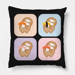 Cute Sloth Sushi Set Pillow