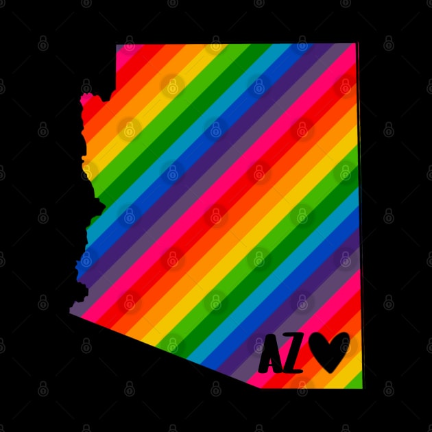 USA States: Arizona (rainbow) by LetsOverThinkIt