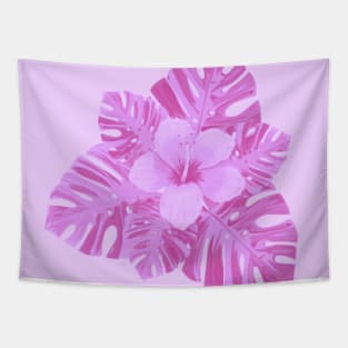 Tropical Purple Hibiscus Tapestry