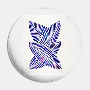 Indigo Banana Leaves Pin