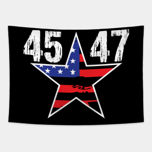 45 47 Trump Vintage USA Flag 2024 Tapestry