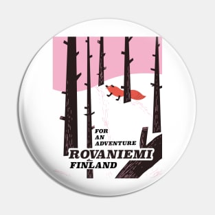 Rovaniemi Finland vintage travel poster Pin