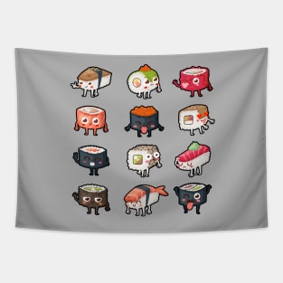 Sushi Toon Family Tapestry