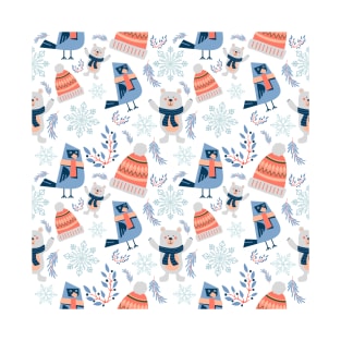 Snowy Winter Woodland Fun T-Shirt