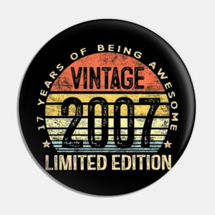 17 Year Old 2007 Limited Edition 17Th Birthday Pin