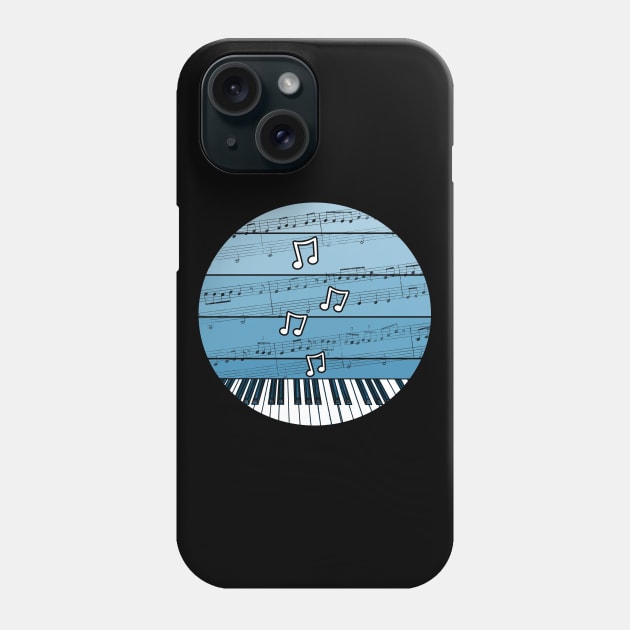 Jazz Pianist Music Notation Piano Teacher Musician Phone Case by doodlerob