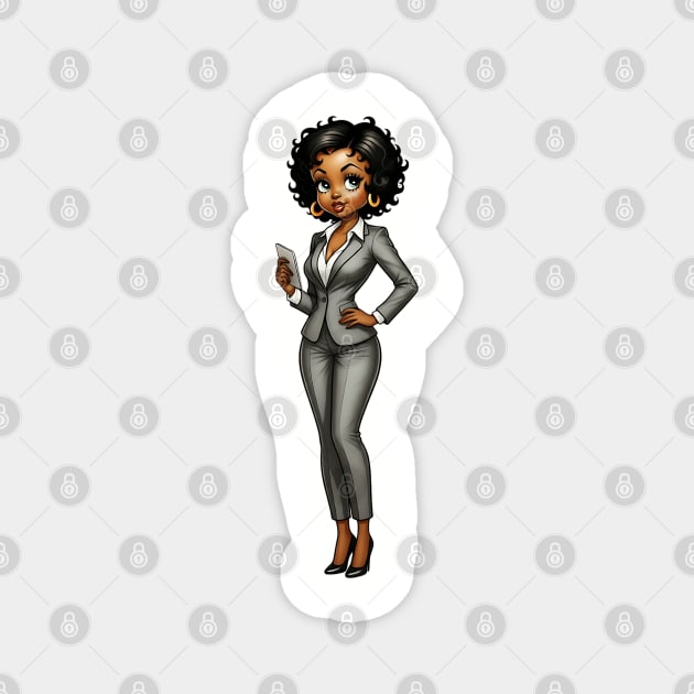 Black Business Woman Magnet by UrbanLifeApparel