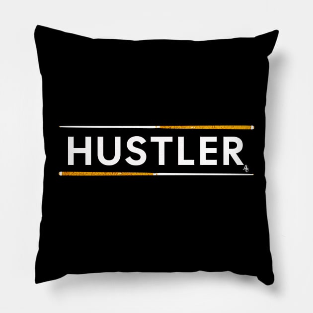 Pool Hall Hustler Billiards Design Pillow by anarchyunion