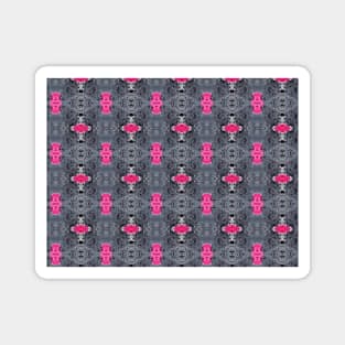 Pink and Grey Pattern Magnet