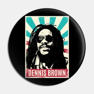 Vintage Retro Dennis Brown Pin