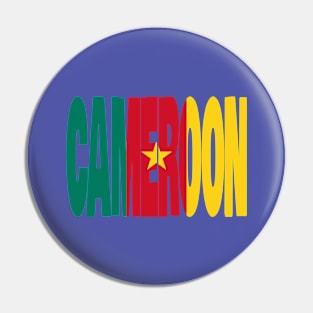 Cameroon flag stencil Pin