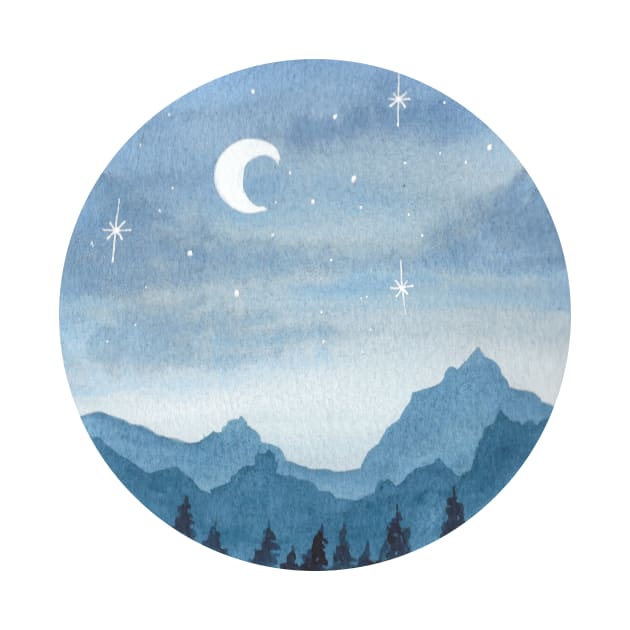 Watercolor mountains by RosanneCreates