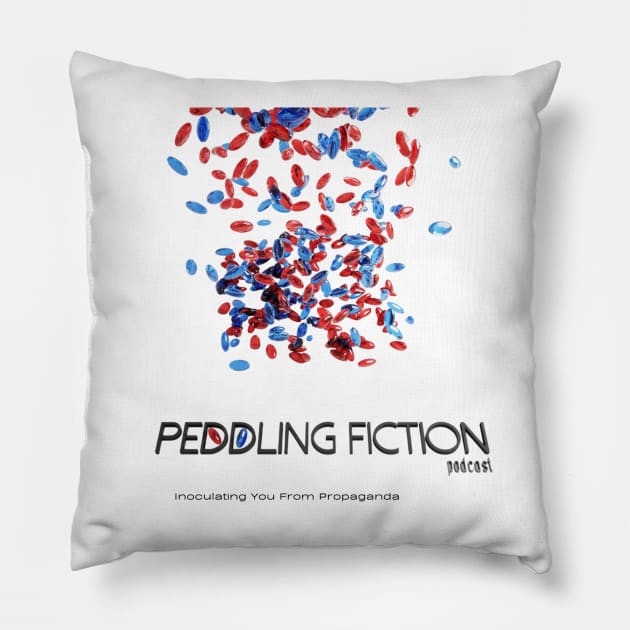 Raining Red Pills Pillow by Peddling Fiction