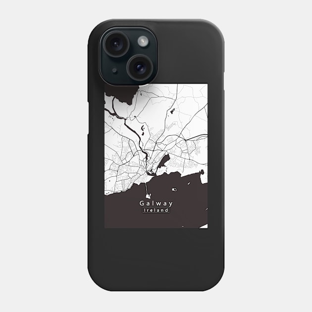 Galway Ireland City Map Phone Case by Robin-Niemczyk