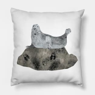 Seal on rock Pillow