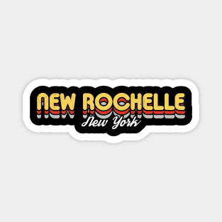 Retro New Rochelle New York Magnet