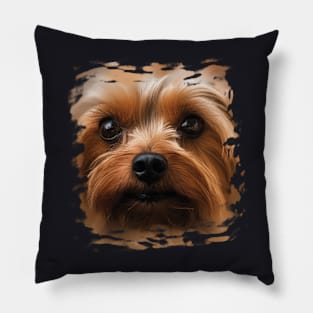 Yorkshire Terrier Face Yorkshire Terrier Dog Lover Pillow