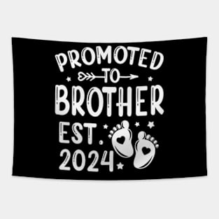 Promoted To Brother Est 2024 First Time Dad Father's Day Tapestry