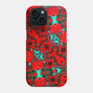 Red and Green Abstract Digital Art Phone Case