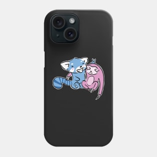 Blue Red Panda and Pink Sloth are Best Friends Phone Case