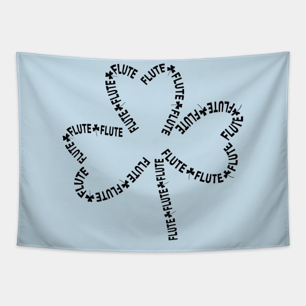 Flute Text Shamrock Tapestry by Barthol Graphics