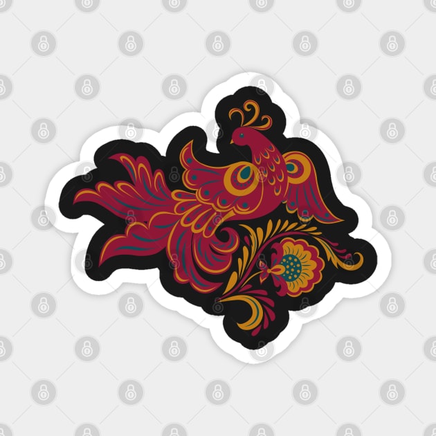 Phoenix bird pattern Magnet by olgart