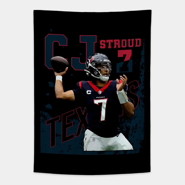 cj stroud || texans Tapestry by Aloenalone