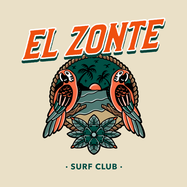 El Zonte Surf Club El Salvador by Tip Top Tee's