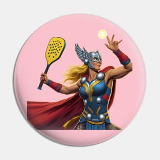 Thor Viking Girl Pickleball Pin