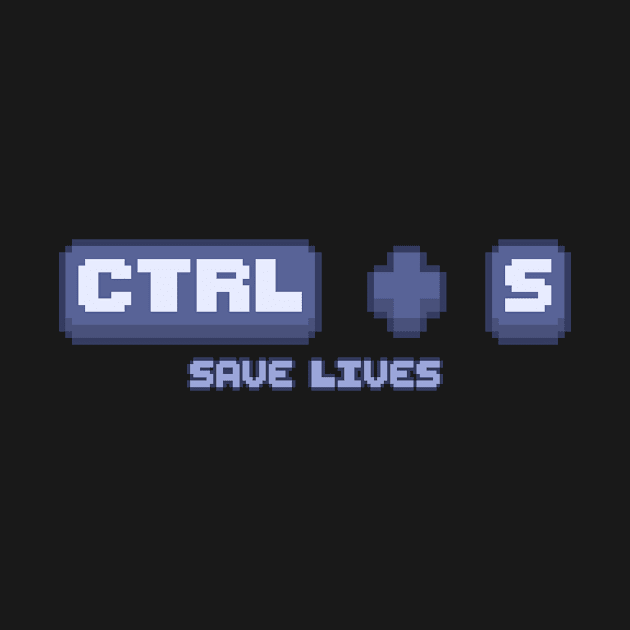 Pixel Art Keyboard Shortcut Control S Save Lives by LivingTheIndie