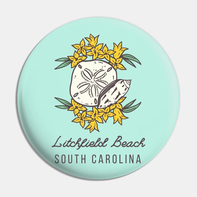 Litchfield Beach South Carolina SC Tourist Souvenir Pin by carolinafound