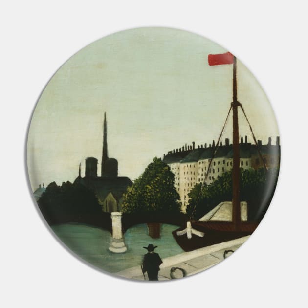 Notre Dame by Henri Rousseau Pin by Classic Art Stall