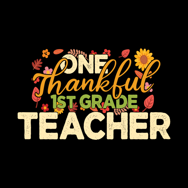 Thankful Teacher Retro Groovy Thanksgiving Fall Women Men by KRMOSH