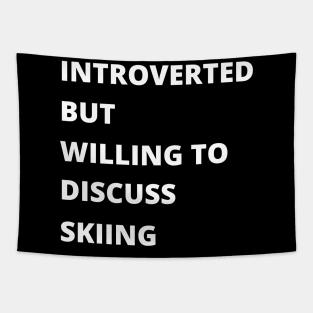 Introverted Skiers Tapestry