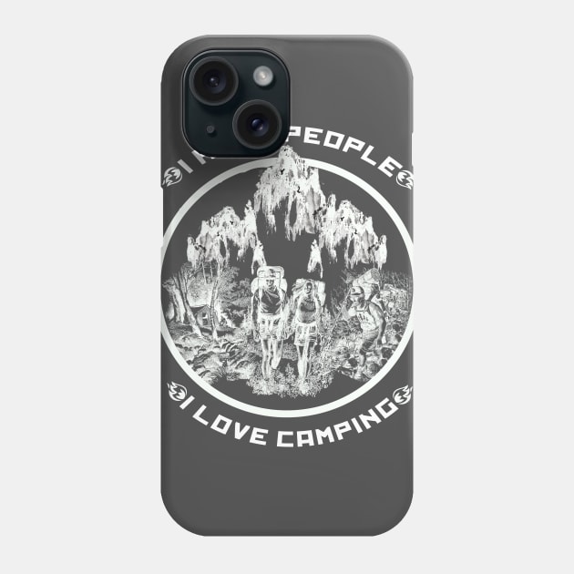 I hate people I love camping Phone Case by limerockk