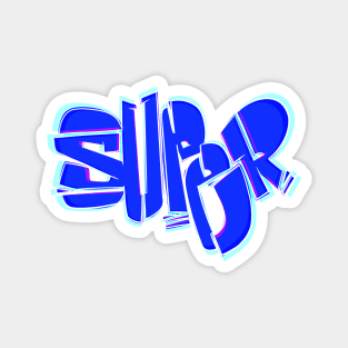 Super graffiti blue Magnet