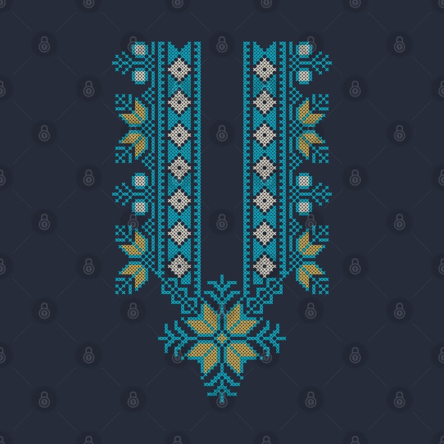 Palestinian Jordanian Traditional Tatreez Realistic Embroidery Design #14 crm-tqz by QualiTshirt