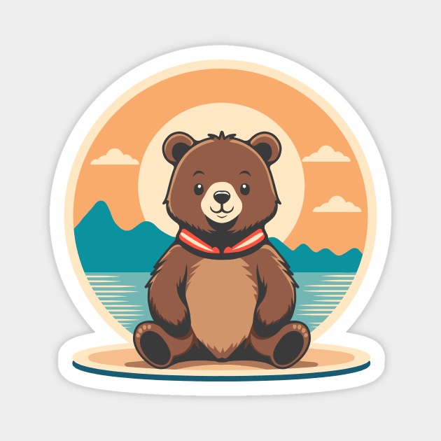 Bear On Vacation Magnet by milhad