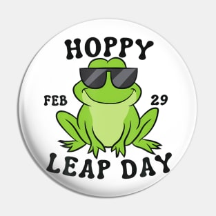 Funny Frog Lover Hoppy Leap Day February 29 Kids Adults Pin