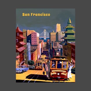 Vintage San Francisco Travel Poster T-Shirt