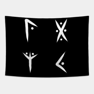 Four Runes in White Tapestry