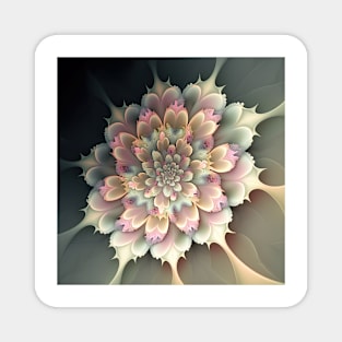 A Fractal Design in A  Flower Motif Magnet
