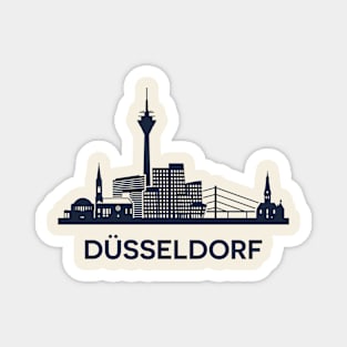 Duesseldorf Skyline Emblem Magnet