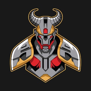 Bull Cyborg Illustration T-Shirt