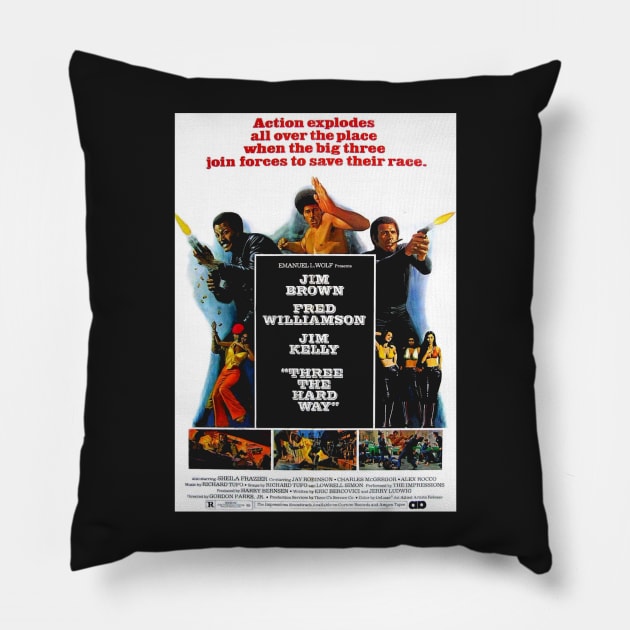 Three the Hard Way Pillow by OTCIndustries