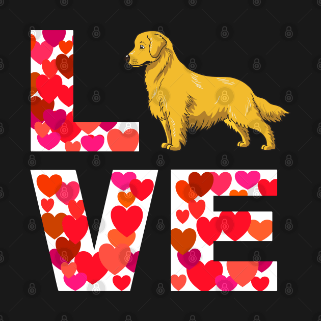 Love golden retriever Dog Design Design by Schimmi