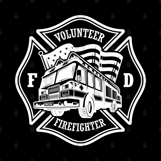 Firefighter Volunteer Father Gift by BlackRavenOath