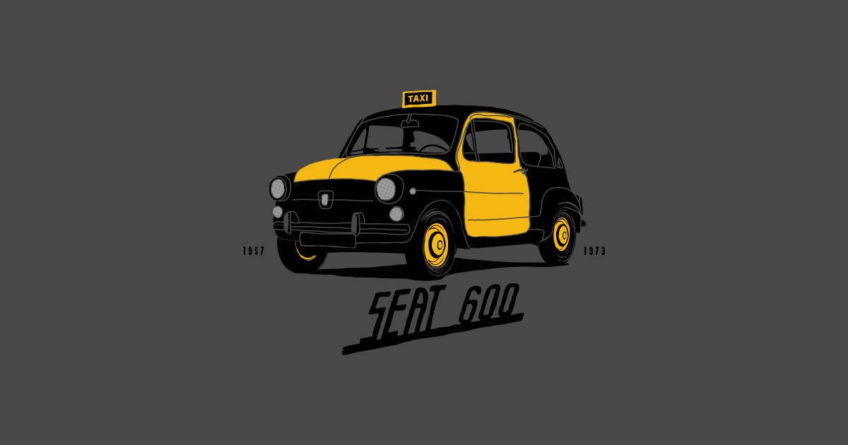 Seat 600 Vintage Bcn Taxi Seat 600 Barcelona Taxi Tapestry