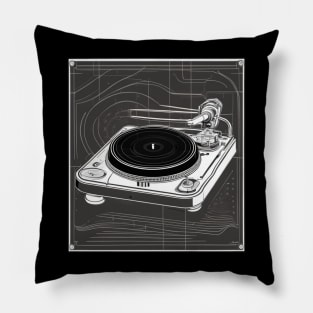 Turntable - Vintage Audio LP Vinyl Record Player Gift Pillow